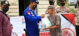 Jelang Hari Bhayangkara Ke 76 , Polres Lingga Beri Bantuan Sembako